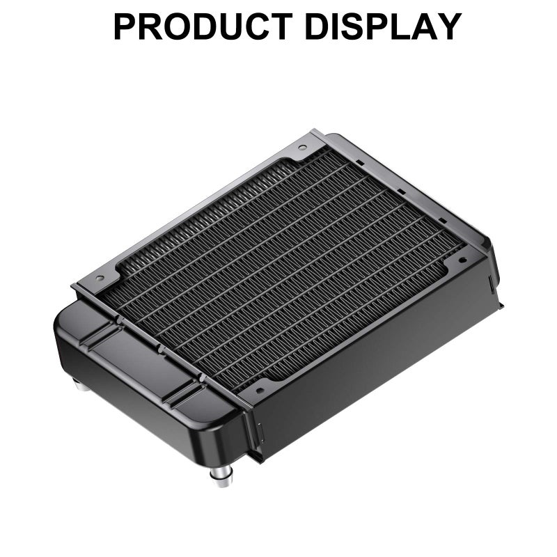 Clyxgs Water Cooling Radiator, 8 Pipe Aluminum Heat Exchanger Radiator with Fan for PC CPU Computer Water Cool System DC12V 80mm Black - Image 5